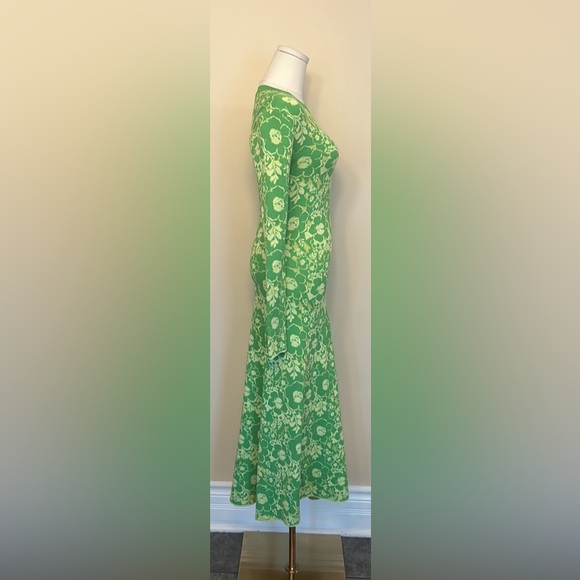 ZARA  Floral Jacquard Long Dress size small - Picture 7 of 10